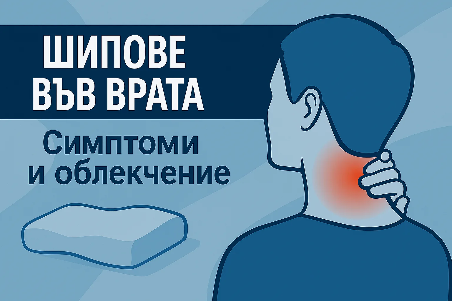 Илюстрация на болки причинени от шипове във врата